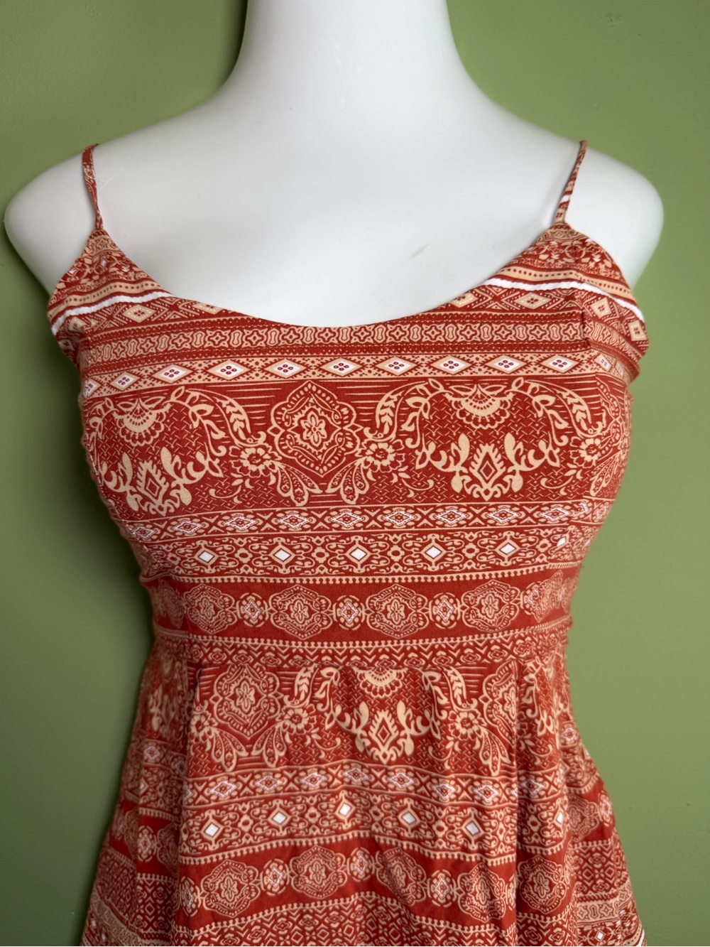 Forever 21 Rust-Pattern Spaghetti Strap Mini Dress - Picture 3 of 4